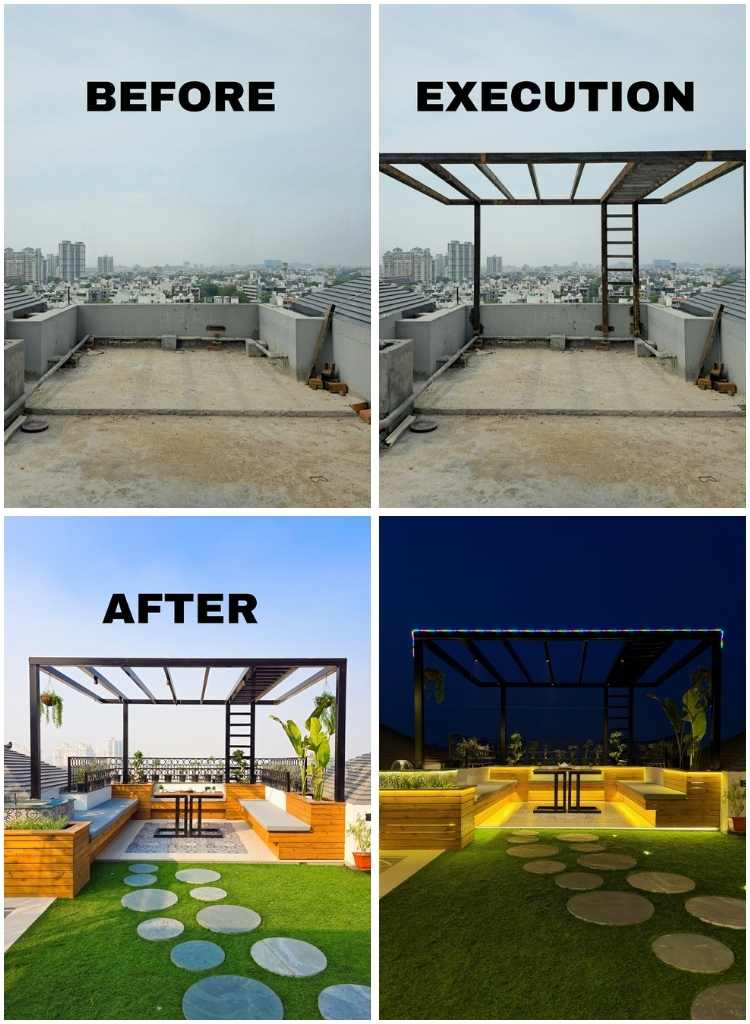 Rooftop Terrace Before and After Makeover