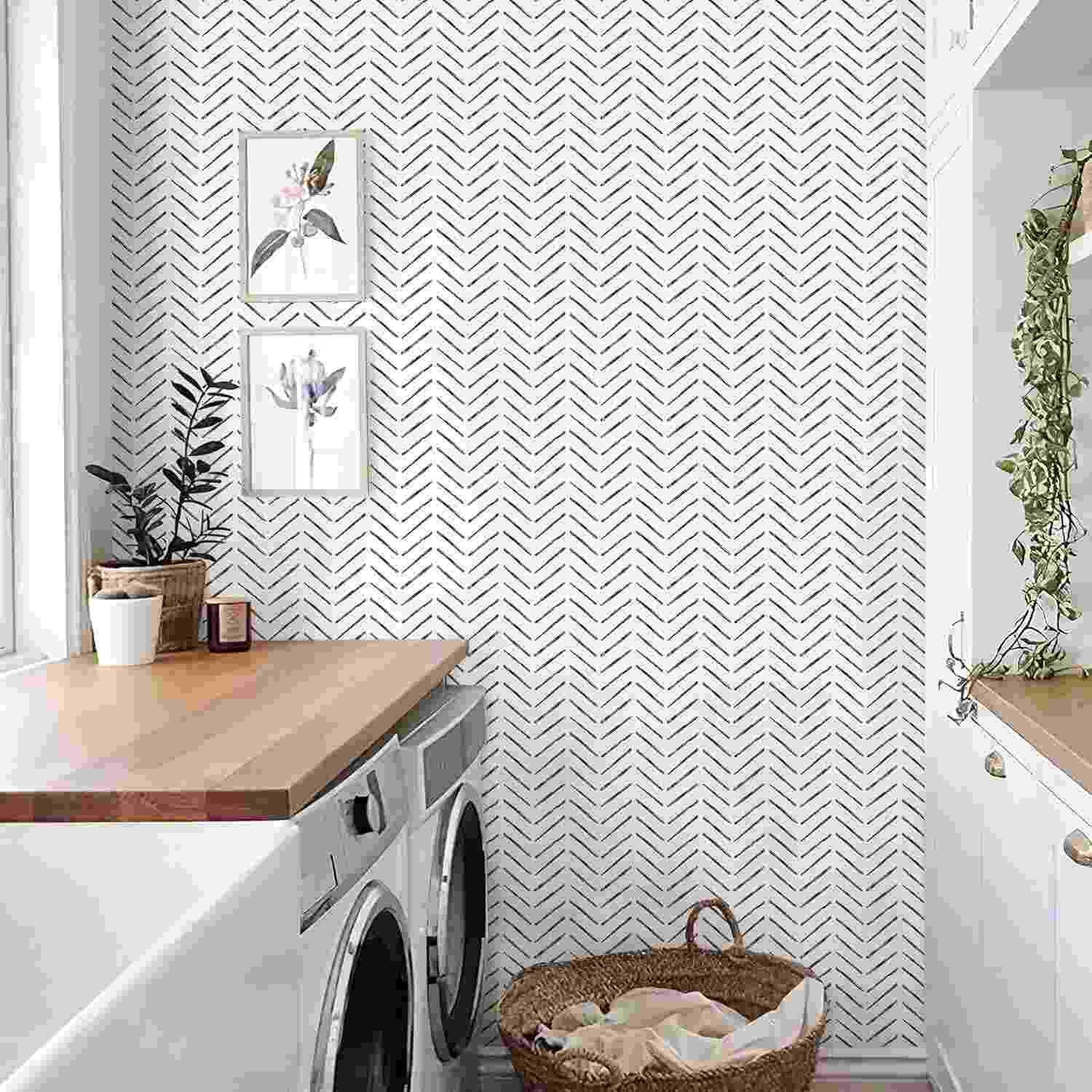 Rugreat Herringbone Peel and Stick Wallpaper