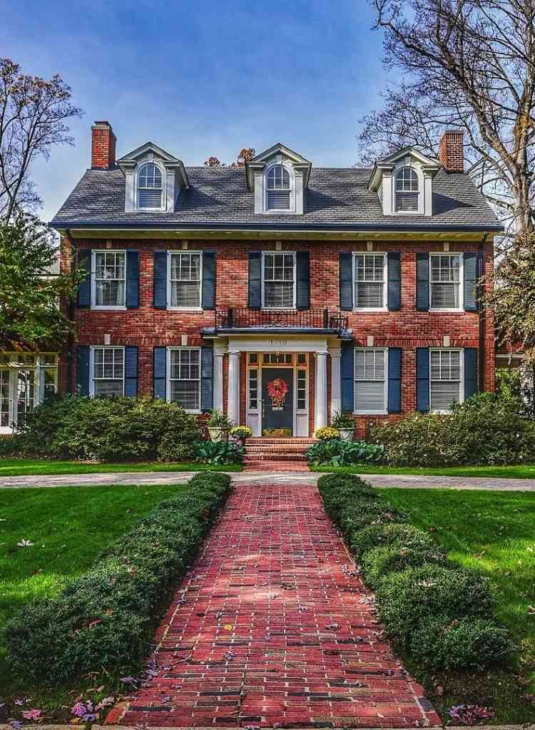 Timeless Brick Estate with Symmetry