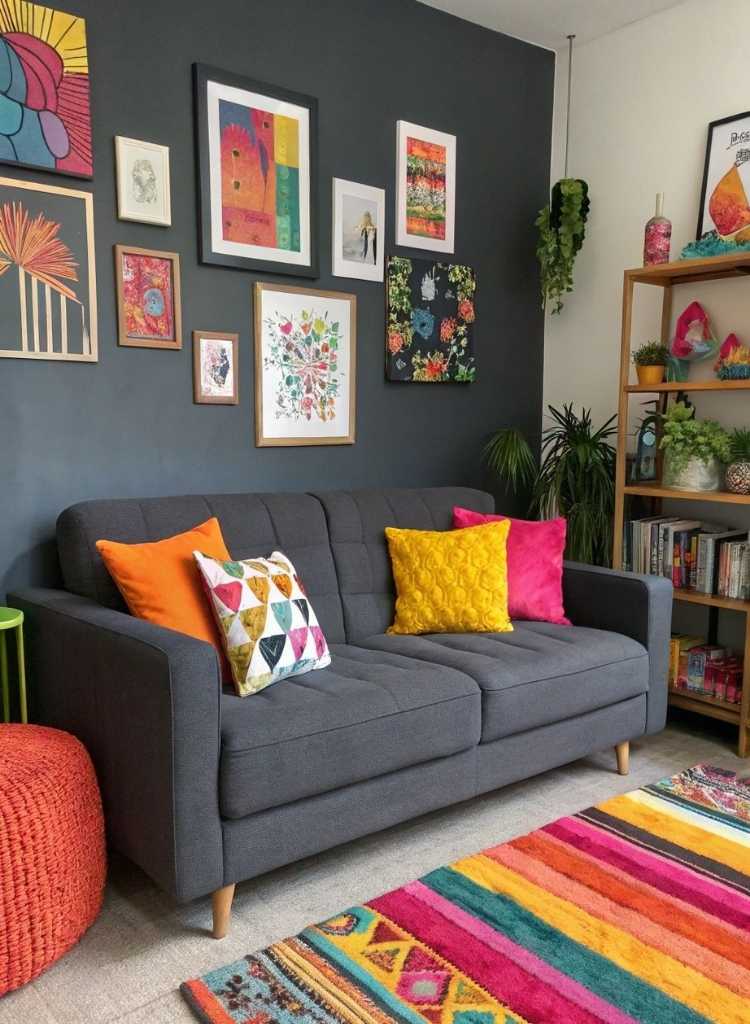 Colorful Gallery Wall