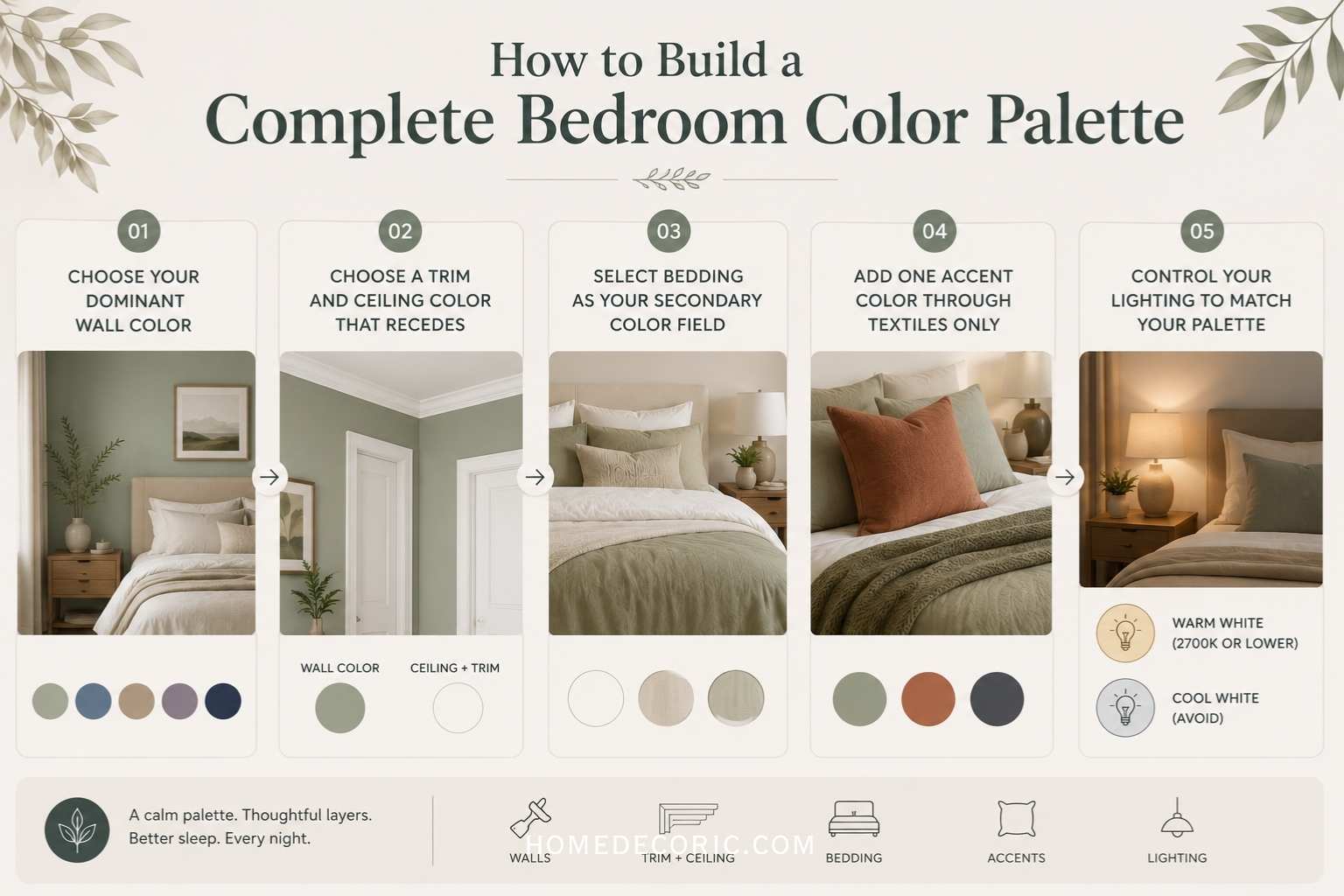 How to Build a Complete Bedroom Color Palette