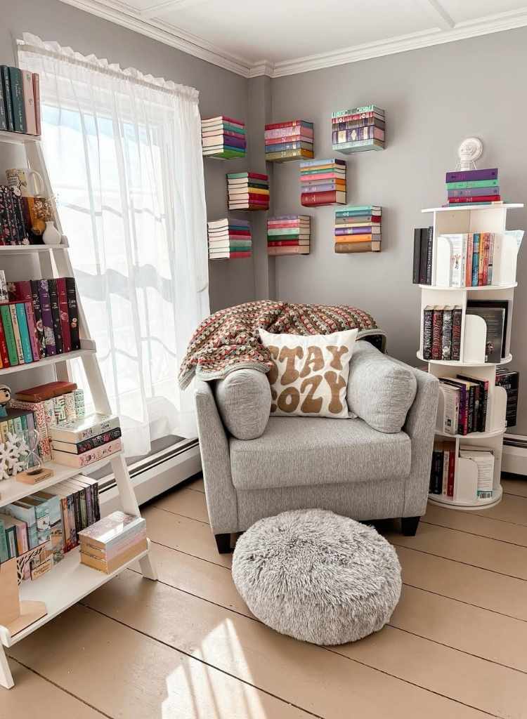 Cozy Corner Bookshelf Reading Space