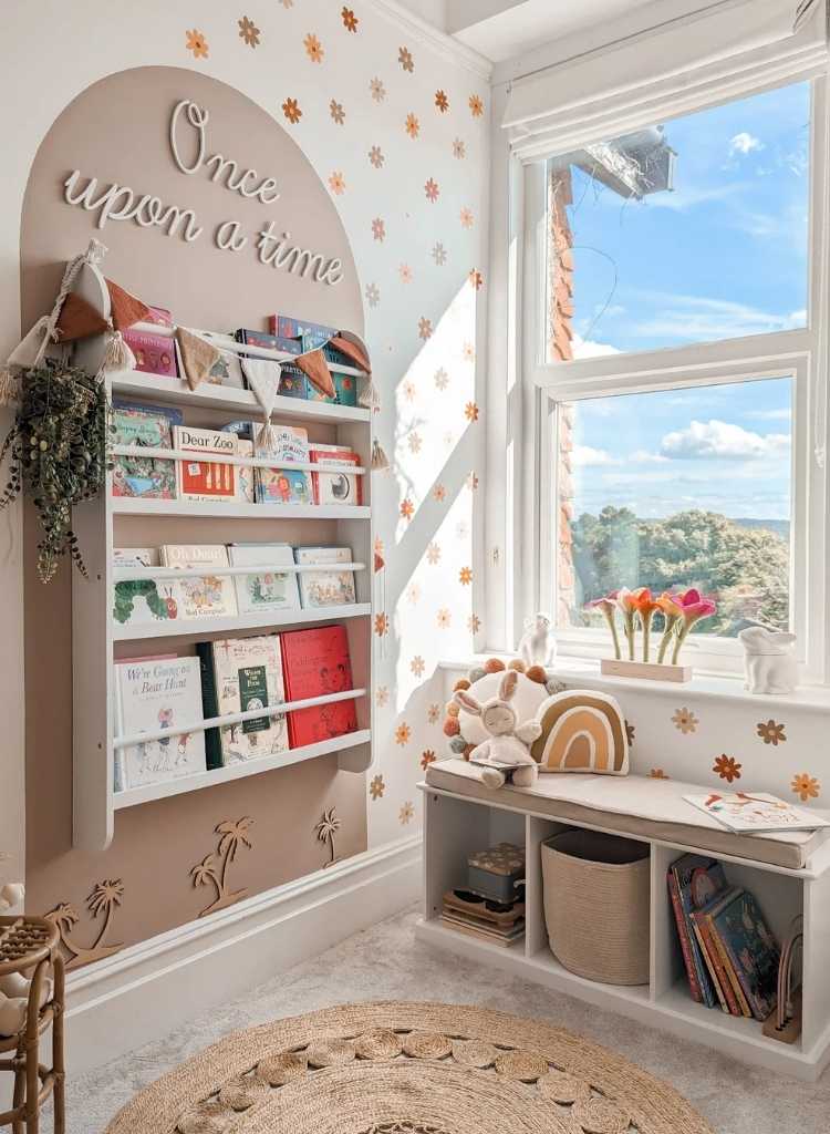 Kids Corner Bookshelf Reading Wall