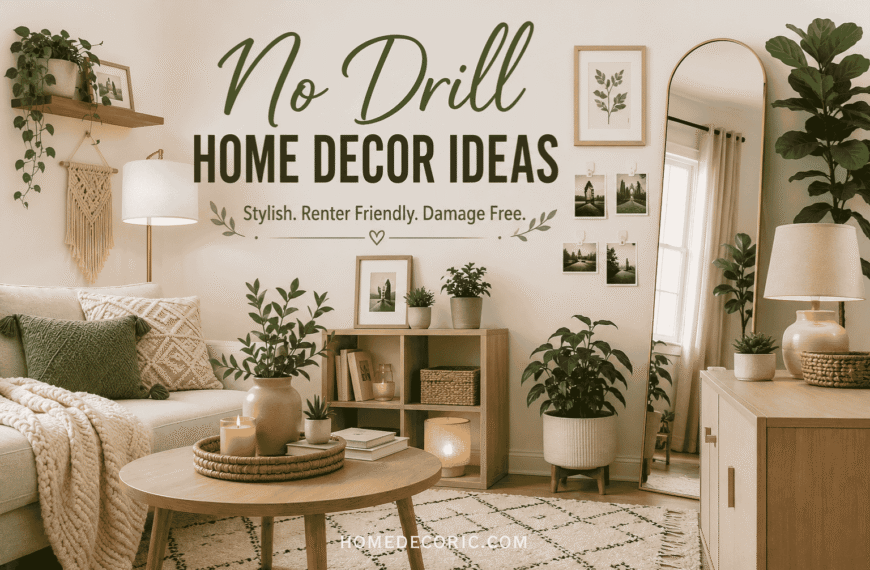 No Drill Home Decor Ideas