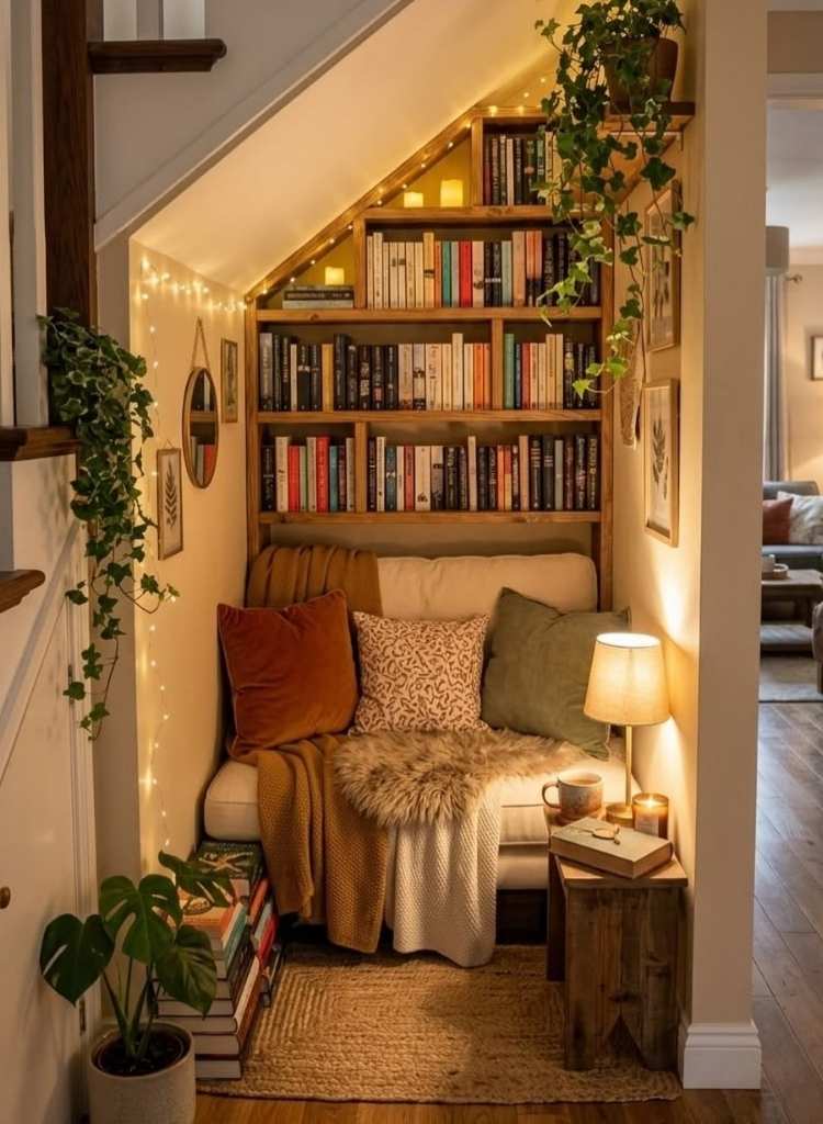 Under Stair Reading Nook