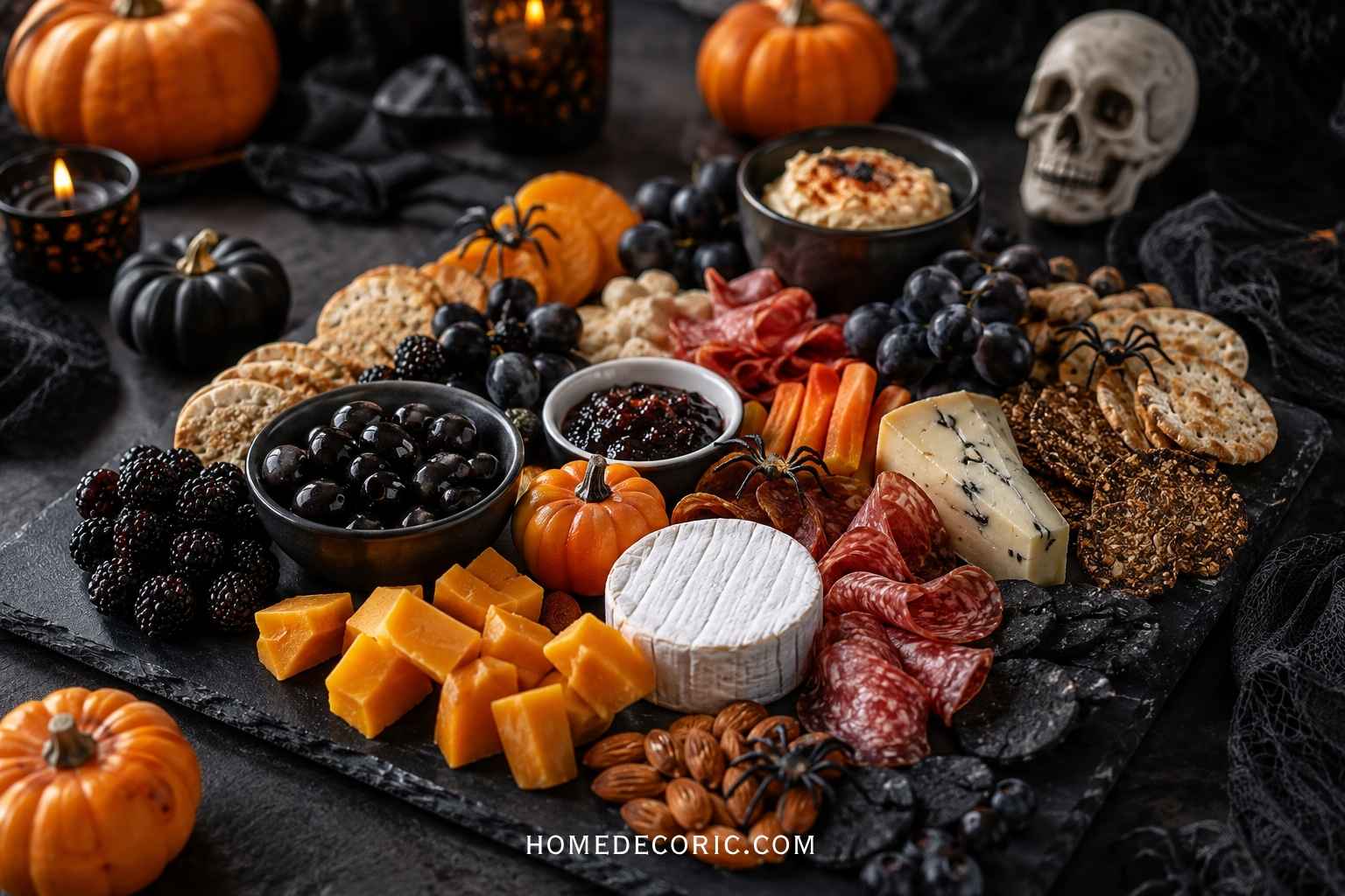 halloween dark board or platter